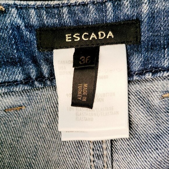 Escada Womens Flare Jean Size 36 Mid Rise Medium Wash 90s - Picture 3 of 11